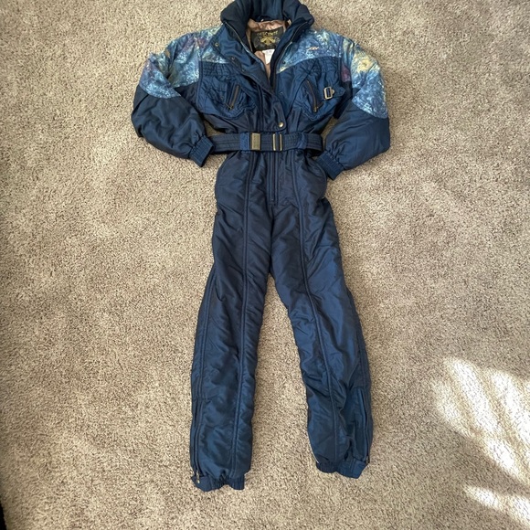 Descente Vintage 90’s Printed Ski Suit Size 8 - Picture 6 of 15